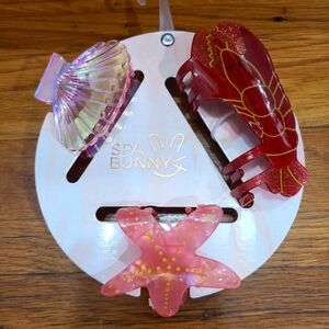Spa Bunny sea hair claw clips